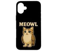 Carcasa para iPhone 16 Plus Meowl - Divertido Meow Cat Owl Brainrot Slang Gaming Meme