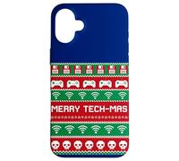 Carcasa para iPhone 16 Plus Merry Tech-Mas Disquete WiFi Videojuegos
