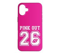 Carcasa para iPhone 16 Plus Mes de concientización sobre el cáncer de Mama del Equipo de fútbol Pink out 2026