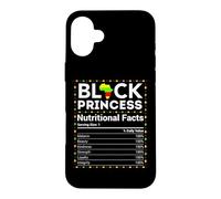 Carcasa para iPhone 16 Plus Mes de la Historia Negra Africana Princesa Información Nutricion