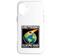 Carcasa para iPhone 16 Plus Meteor 2026, 17 de Marzo Meme de Conspiración Humor Meteor Cleveland