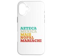Carcasa para iPhone 16 Plus México Azteca Mexica Maiz Nopal Mariachi