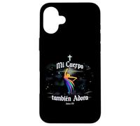 Carcasa para iPhone 16 Plus Mi Cuerpo Tambien Adora Culto Danza Cristiana Salmos 150