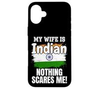 Carcasa para iPhone 16 Plus Mi Esposa es India Nada me Asusta