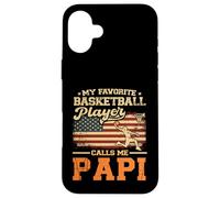 Carcasa para iPhone 16 Plus Mi Jugador de Baloncesto Favorito me Llama Bandera de Estados Unidos Papi