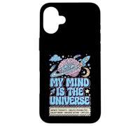 Carcasa para iPhone 16 Plus Mi Mente es el Universo Cerebro Galaxia neurodivergente Autista
