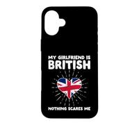 Carcasa para iPhone 16 Plus Mi Novia es británica Nada me Asusta - Reino Unido