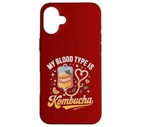 Carcasa para iPhone 16 Plus Mi Tipo de Sangre es Kombucha