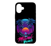 Carcasa para iPhone 16 Plus Miami Beach, I Love Miami, Cool Miami Summer Graphic Design