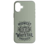Carcasa para iPhone 16 Plus Midwest Whitetail Deer Skull Buck Hunting