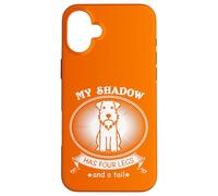 Carcasa para iPhone 16 Plus Miniature Schnauzer My Dog is My Shadow Funny Pet Dog Lover