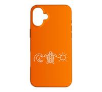 Carcasa para iPhone 16 Plus Minimalist Sea Turtle Ocean Wave Sun Coastal Beach Line Art