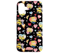 Carcasa para iPhone 16 Plus Minions Valentine Hearts All Over Print