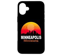 Carcasa para iPhone 16 Plus Minneapolis Minnesota Vintage Sunset Retro City State USA