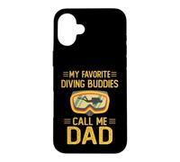Carcasa para iPhone 16 Plus Mis Amigos de Buceo Favoritos me Llaman papá, Padre buceador