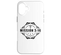 Carcasa para iPhone 16 Plus Mission 3:16 - Christian Faith Church Ministry Soldier