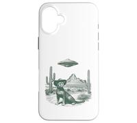 Carcasa para iPhone 16 Plus Misterioso Sombrero de Gato Grande no identificado artesanía Escena árida