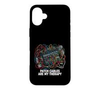 Carcasa para iPhone 16 Plus Modular Synthesizer Patch Cables Are My Therapy