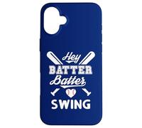 Carcasa para iPhone 16 Plus Mom Baseball Batter Batter Swing Hey Game Day Baseball Lover