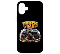 Carcasa para iPhone 16 Plus Monster Truck Yeah Funny Pun Wordplay Fan Lover Evento Cita