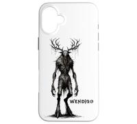 Carcasa para iPhone 16 Plus Monstruo Wendigo, Skinwalker, críptido, Malvado Monstruo de Terror