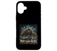 Carcasa para iPhone 16 Plus Mont Saint Michel France Gothic Vibes Vintage Inspired