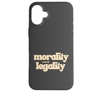 Carcasa para iPhone 16 Plus Moralidad sobre la legalidad Código Moral Brújula Buen Humano Sé Amable