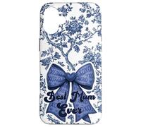 Carcasa para iPhone 16 Plus Mother Chinoiserie Bow Floral Azul Supercute Best Mum Ever