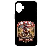Carcasa para iPhone 16 Plus Moto Freak Funny Motorbike Lover Dirt Bike Rider American MX