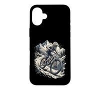 Carcasa para iPhone 16 Plus Mountain Bike Rocks Trail Montañas Ciclismo