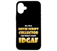 Carcasa para iPhone 16 Plus Movie Script Collector Film Memorabilia Collection TV Script