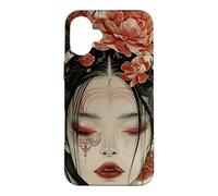 Carcasa para iPhone 16 Plus Mujeres místicas japonesas y árbol de Cerezo Kanji japonés