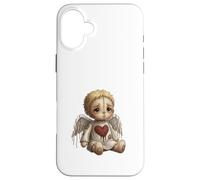 Carcasa para iPhone 16 Plus Muñeca Ángel Roto con Corazón