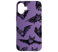 Carcasa para iPhone 16 Plus Murciélagos Ilustración Vintage Arte gótico Brujo