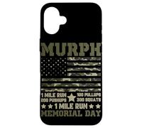 Carcasa para iPhone 16 Plus Murph 1 Mile Run 100 Pullups 200 Flexiones 300 Sentadillas 1 Milla R