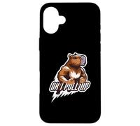 Carcasa para iPhone 16 Plus Muscular Capibara Gym Rat Ok I Pull Up Divertido Entrenamiento