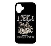 Carcasa para iPhone 16 Plus My Body Is A Temple Ancient Crumbling Probably Cursed