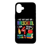 Carcasa para iPhone 16 Plus My First Day of Preschool Boys Girls 1st Day of Prek Kids