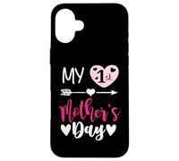 Carcasa para iPhone 16 Plus My First Mothers Day Outfit Mommy 1st Time Mom Happy Mother