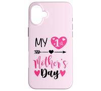 Carcasa para iPhone 16 Plus My First Mothers Day Outfit Mommy 1st Time Mom Happy Mother