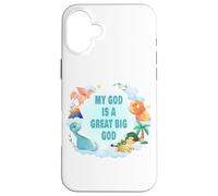 Carcasa para iPhone 16 Plus My God is a Big God - Christian Faith Kids & Adult Dinosaur