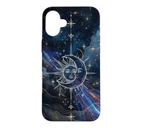 Carcasa para iPhone 16 Plus Mystical Sun Moon Nebula Art Cosmic Harmony Design