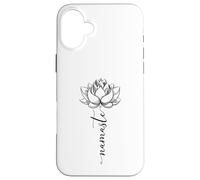 Carcasa para iPhone 16 Plus Namaste Lotus Flores Yoga Yogi Meditation Idea de Regalo