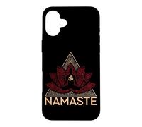 Carcasa para iPhone 16 Plus Namaste Om Buddha Meditating Yoga Gear para Profesor Estudiante