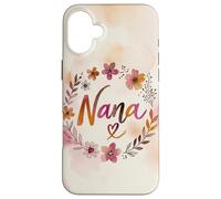 Carcasa para iPhone 16 Plus Nana Floral Heart Flower Cottagecore Cute Grandma