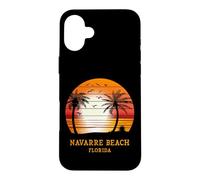 Carcasa para iPhone 16 Plus Navarra Beach Florida Vintage Sunset Retro Verano Vacay Sol