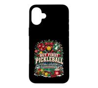 Carcasa para iPhone 16 Plus Navidad Pero Primer Pickleball Divertido Deporte Navidad
