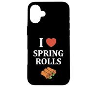 Carcasa para iPhone 16 Plus Nem Food Funny Simple Quote I Love Spring Rolls