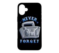 Carcasa para iPhone 16 Plus Never Forget Ghetto Blaster Vintage 80s 90s Hip Hip