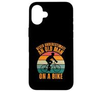 Carcasa para iPhone 16 Plus Never Underestimate a Old Man On A Bike